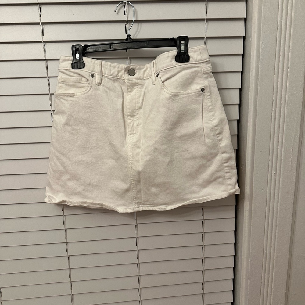 Stylish White Denim Skirt
